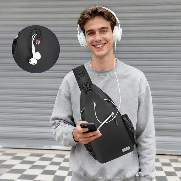 Elegant Water-Resistant Sling Backpack – Perfect for Travel & Outdoor Activities - Picture 8 of 9